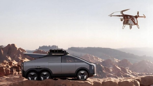 Китайский фургон с вертолётом в багажнике обретает товарную суть Китайский фургон с вертолётом в багажнике обретает товарную суть