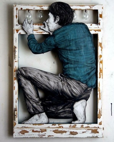 Уличное искусство художника Levalet (30 фото)