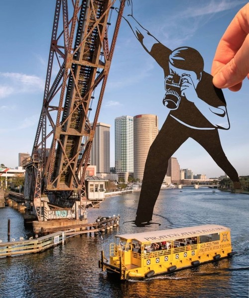 Британский фотограф видоизменяет известные достопримечательности с помощью бумаги и ножниц Британский фотограф видоизменяет известные достопримечательности с помощью бумаги и ножниц