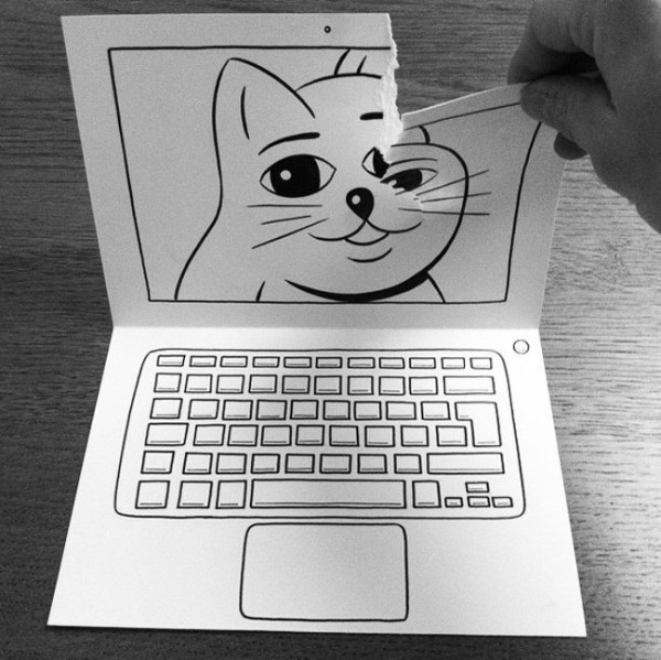 Манипуляция с бумагой от HuskMitNavn (19 фото)