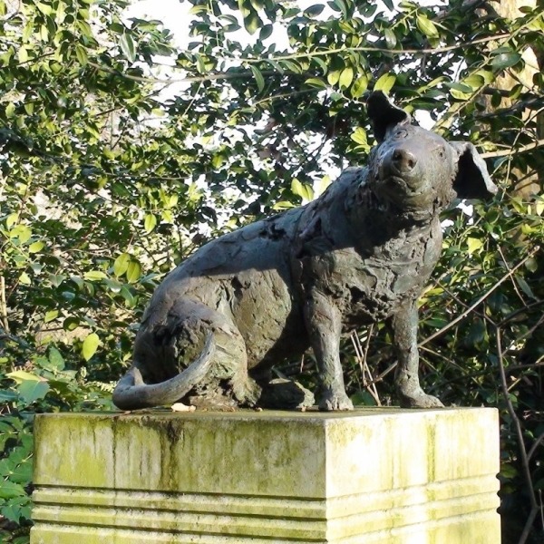 Статуя коричневого пса, спровоцировавшего масштабные беспорядки в Лондоне Статуя коричневого пса, спровоцировавшего масштабные беспорядки в Лондоне