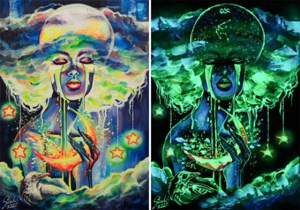 Картины Вивьен Санисло, которые в темноте открываются по-новому