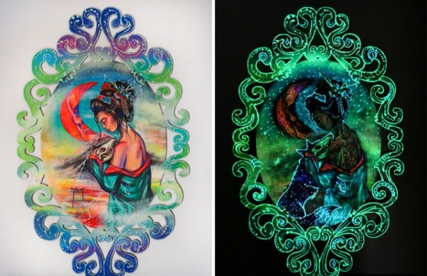 Картины Вивьен Санисло, которые в темноте открываются по-новому