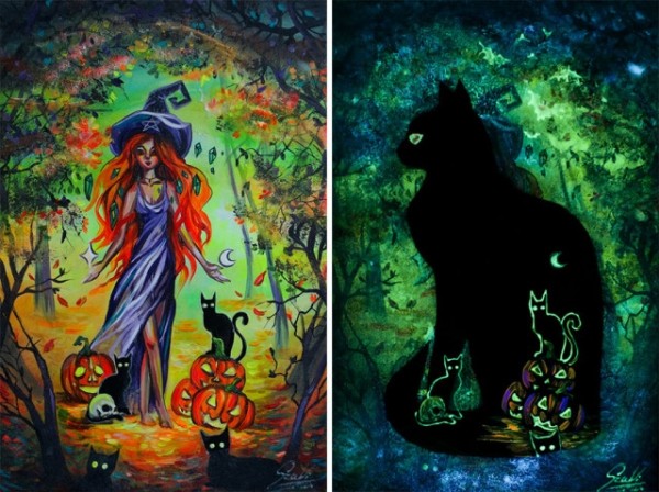 Картины Вивьен Санисло, которые в темноте открываются по-новому