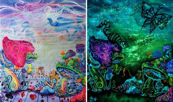 Картины Вивьен Санисло, которые в темноте открываются по-новому