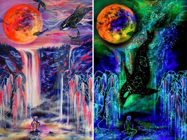 Картины Вивьен Санисло, которые в темноте открываются по-новому