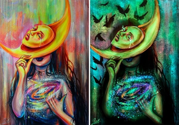 Картины Вивьен Санисло, которые в темноте открываются по-новому