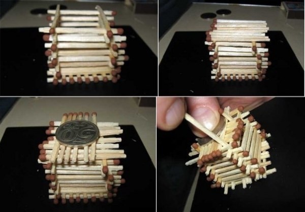 Домик из спичек (9 фото)