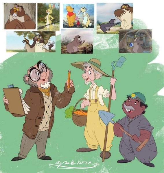 Художник превращает диснеевских персонажей-животных в людей, а персонажей-людей — в животных (16 фото) Художник превращает диснеевских персонажей-животных в людей, а персонажей-людей — в животных (16 фото)