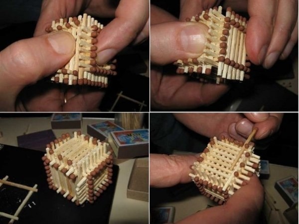 Домик из спичек (9 фото)