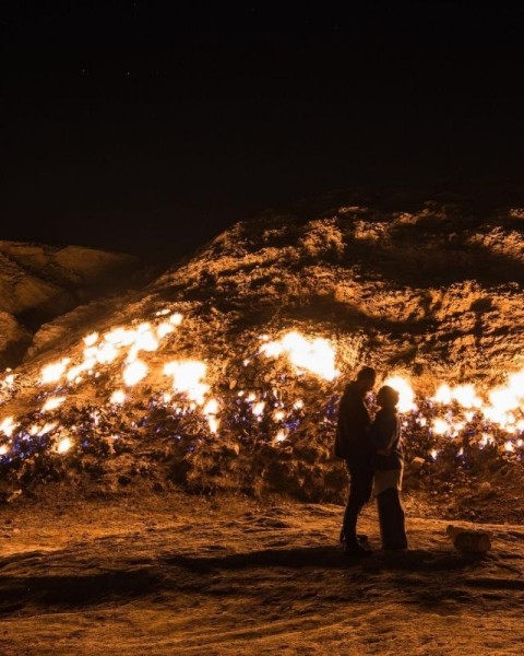 Удивительная вечно горящая "огненная гора" в Иране